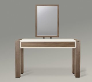 Schminktisch Massivholz mit Soft-Close-Schublade und Spiegel