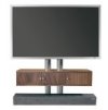 Fernseher-Standfuß mit Edelstahlsäule