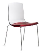 weißer Stuhl mit Hartschalen-Sitz